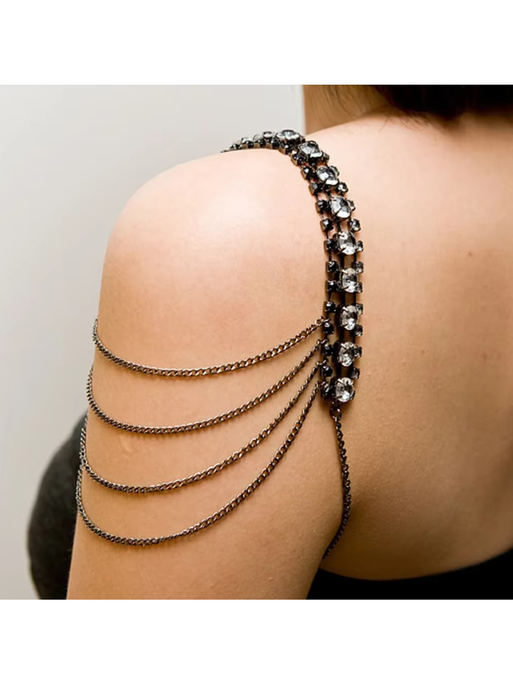 Black Layered Shoulder Luxury Strap